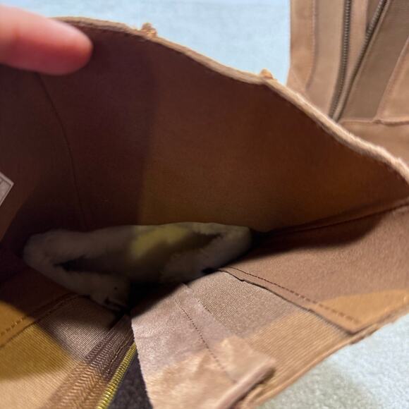 UGG NWOT Classic Twin Seam New Heights Boots Platform Suede Chestnut Womens 10 - Picture 8 of 15